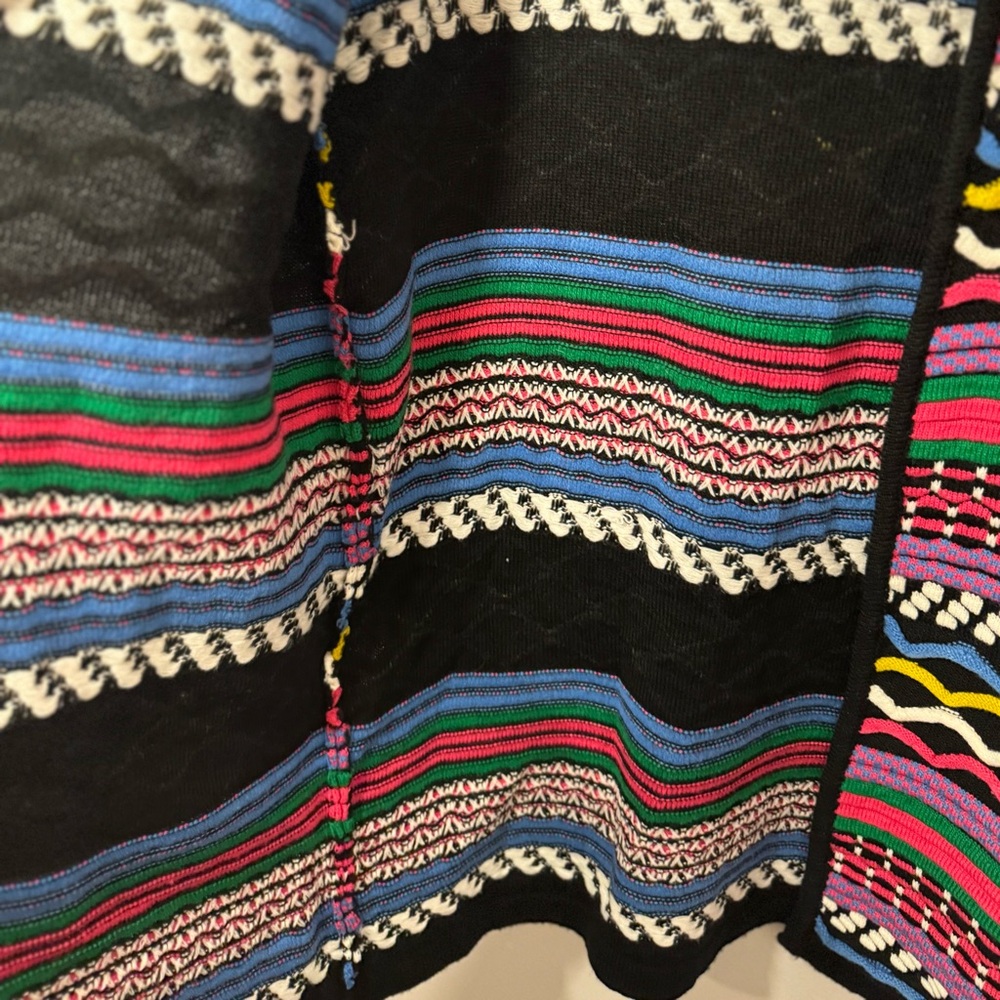 Sioni XL Multicolor Knit Cardigan Sweater Coat Boho Artsy Textured Longline - Picture 5 of 10